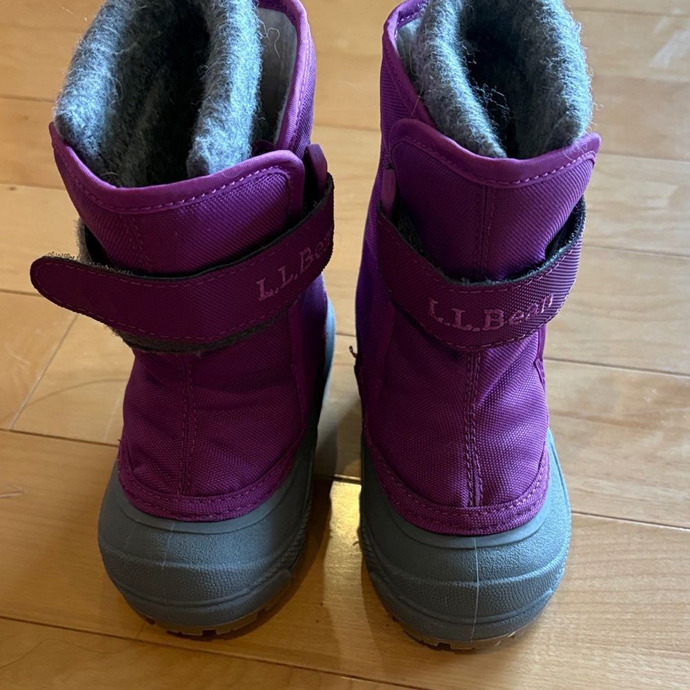 L.L. Bean Magenta and Charcoal Snow Boots